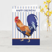 Rooster stripper Happy Birthday Card Kaart (Gele Bloem)