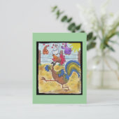 Rooster Strut Briefkaart (Staand voorkant)