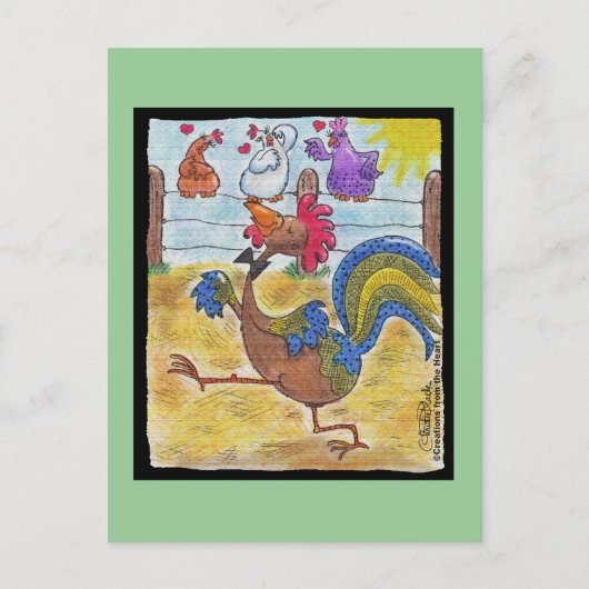 Rooster Strut Briefkaart (Voorkant)
