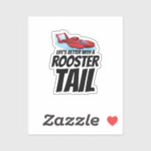 Rooster Tail Rumble: Hydroplane Racing Fun Sticker (Vel)