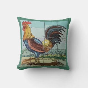 Rooster Tile Mural Kussen
