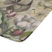 Rooster Tuin Bloem Vlinder Kunst Snijplank (Hoek)