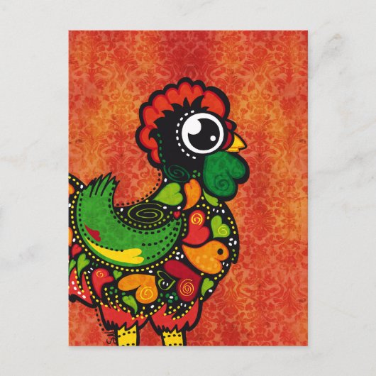 Rooster van Barcelona -  achtergrond Briefkaart (Voorkant)
