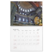 Rooster van de muur van Istanbul Mosques Kalender (Feb 2027)