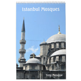 Rooster van de muur van Istanbul Mosques Kalender