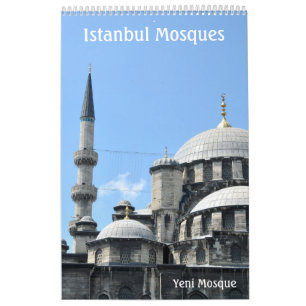 Rooster van de muur van Istanbul Mosques Kalender