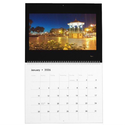 Rooster van de Portugese Zonsondergangen 2014 Kalender (Jan 2026)