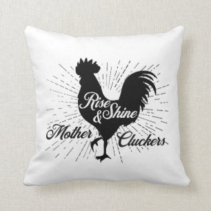 Rooster van Moeder Cluckers Rise en Shine Kussen