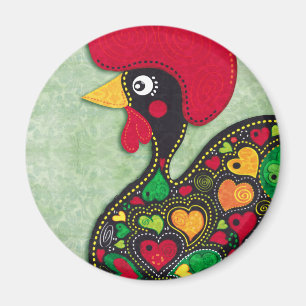 Rooster van Portugal Magneet
