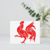 Rooster van Wallonië. Briefkaart (Staand voorkant)