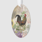 Rooster vintage Français Collage Ferme Animaux dom (devant)