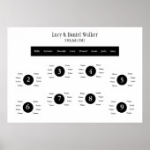 Rooster voor zwarte en witte bruiloft poster (Voorkant)