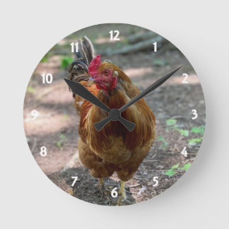 Rooster-wandklok Ronde Klok