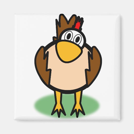 Rooster Watching Magneet (Voorkant)
