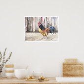Rooster Waterverf Art Print (Keuken)