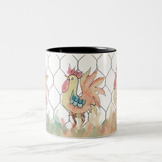 Rooster Waterverf Mok (Center)