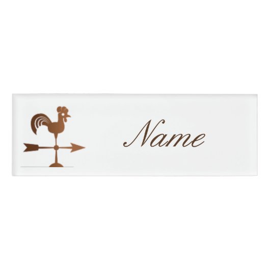 Rooster Weathervane Thunder_Cove Naambadge (Voorkant)