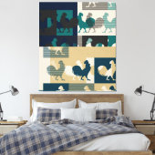 ROOSTER Wrapped Canvas Afdruk (Insitu (Slaapkamer))