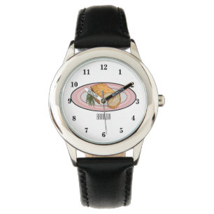 Roosterdvarkensbuik, afbeelding cartoon horloge