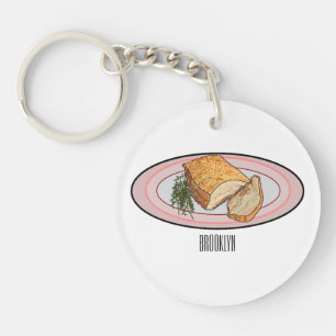 Roosterdvarkensbuik, afbeelding cartoon sleutelhanger