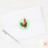 RoosterkweekStickers Ronde Sticker (Envelop)