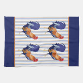 Roosterpatroonstrepen keukenhanddoek (Horizontaal)