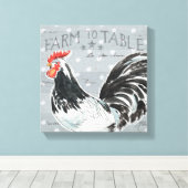Roosters Call III Canvas Afdruk (Insitu (Houten vloer))