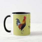 Roosters colorés "Good Morning" Café Mug (Gauche)