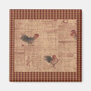 Roosters Fridge Magnet,  Frans land Magneet