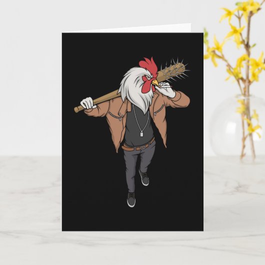 Roosters gevechten kaart (Gele Bloem)