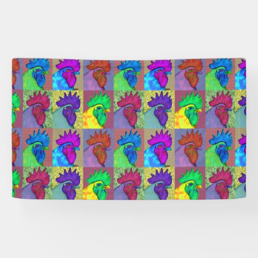 Roosters Gone Wild. Spandoek (Horizontaal)