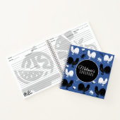 Roosters Hand Drawn Floral Boerderij Pattern Notitieboek (Binnen)