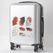 Rooster's Head Icon Sticker Set (Koffer)