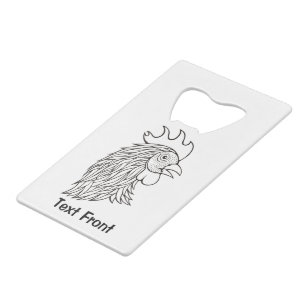 Rooster's Head Line Art