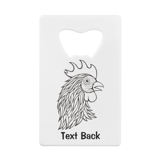 Rooster's Head Line Art (Dos)