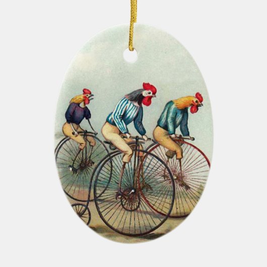 Roosters Keramisch Ornament (Voorkant)