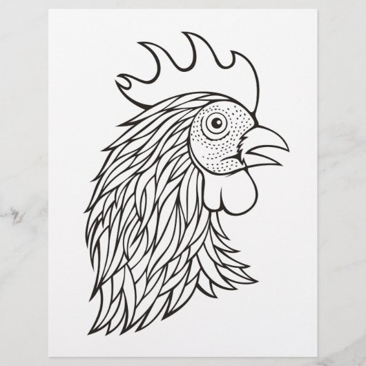 Rooster's pagina Kopkleurboek (Voorkant)