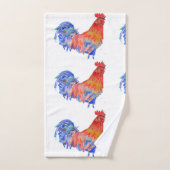 Roosters Rouges Poulet Bleu Oiseaux Garçons Hommes (Serviette à main)