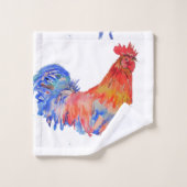 Roosters Rouges Poulet Bleu Oiseaux Garçons Hommes (Gant de toilette)