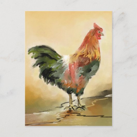Roosterschilderij Briefkaart (Voorkant)