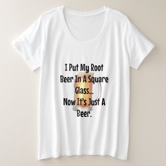 Root Beer Carré Cup Math Joke Chemise Funny (Design devant)