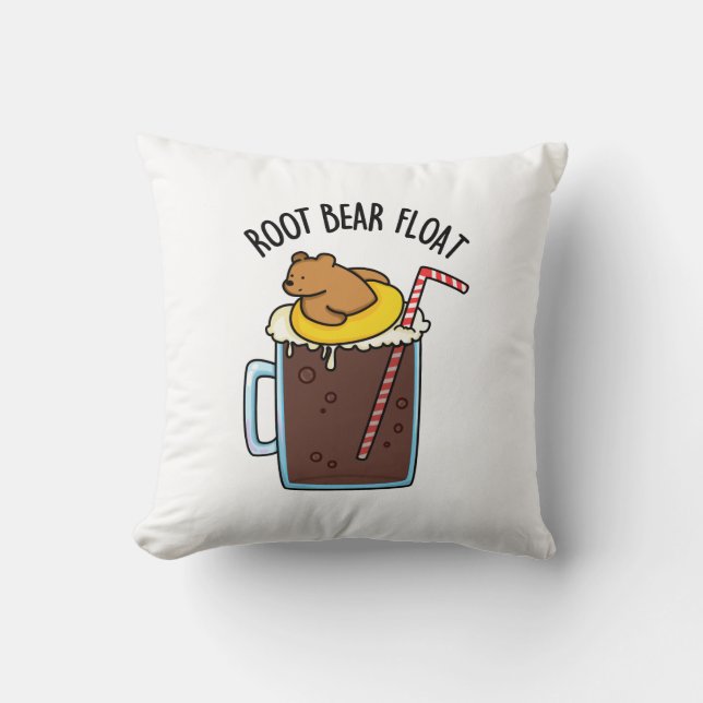 Root Beer Float Funny Root Beer Pun Kussen (Voorkant)