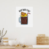 Root Beer Float Grappige Root Beer Woordgrap Poster (Keuken)