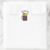 Root Beer Float Grappige Root Beer Woordgrap Ronde Sticker (Tas)