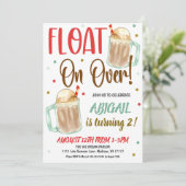 Root Beer Float Kids Verjaardagsfeest Kaart (Staand voorkant)