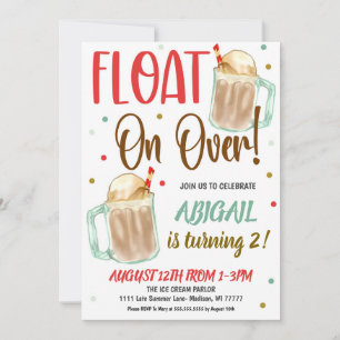 Root Beer Float Kids Verjaardagsfeest Kaart