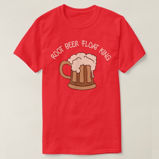 Root Beer Float King Funny Beer  T-shirt (Design voorkant)