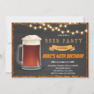 Root beer verjaardagsuitnodiging kaart