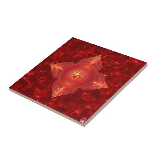 Root Chakra Ceramic Tile Tegeltje (Zijkant)