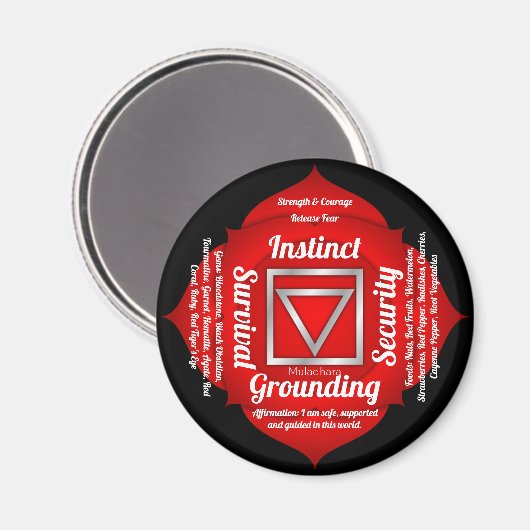 Root Chakra Magneet (Voorkant / Achterkant)